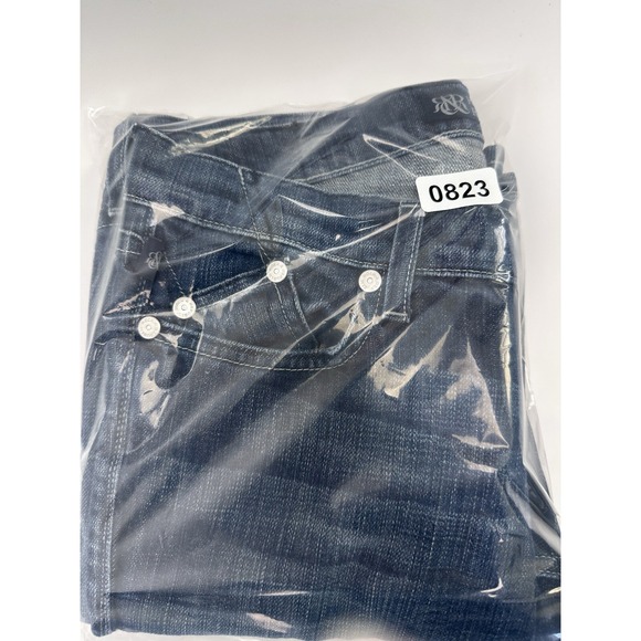 Rock & Republic Jeans Womens 27 Whiskers Washout Faded Logo Embellished Pockets - Picture 16 of 16